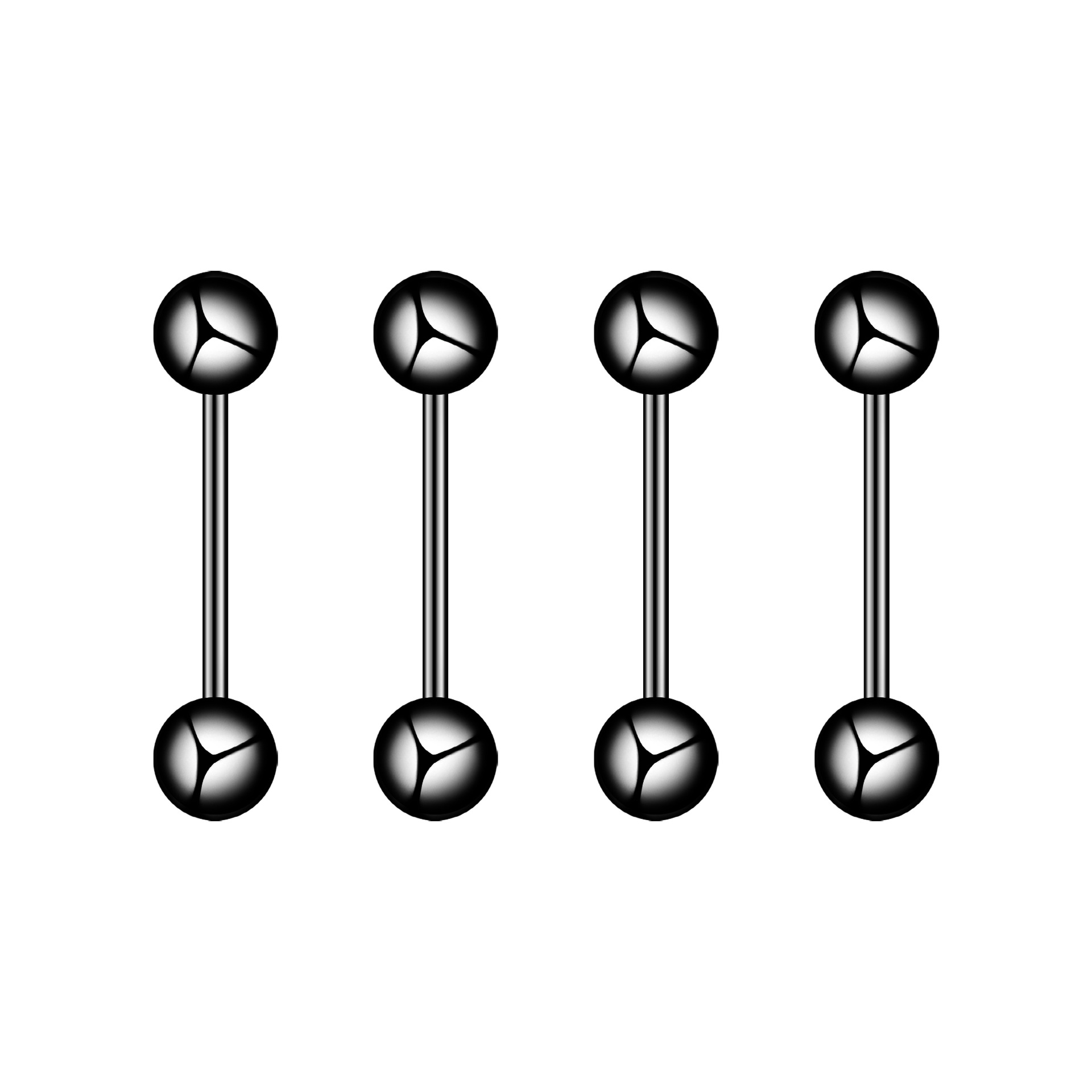 Cross-border e-commerce wholesale earrings stainless steel dumbbell double ball earrings men and women personality Joker small earrings factory direct supply