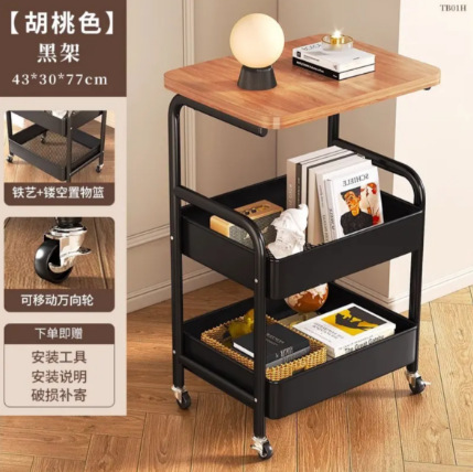 Китайская тележка для хранения на кухне напольная многоуровневая полка для закусок в гостиной мобильная полка для хранения в ванной туалете