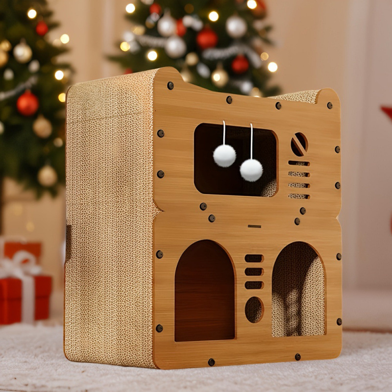 2026 Autumn and Winter Cross-Border Export New Spacious Multi-Layer Wooden Cat Apartment House