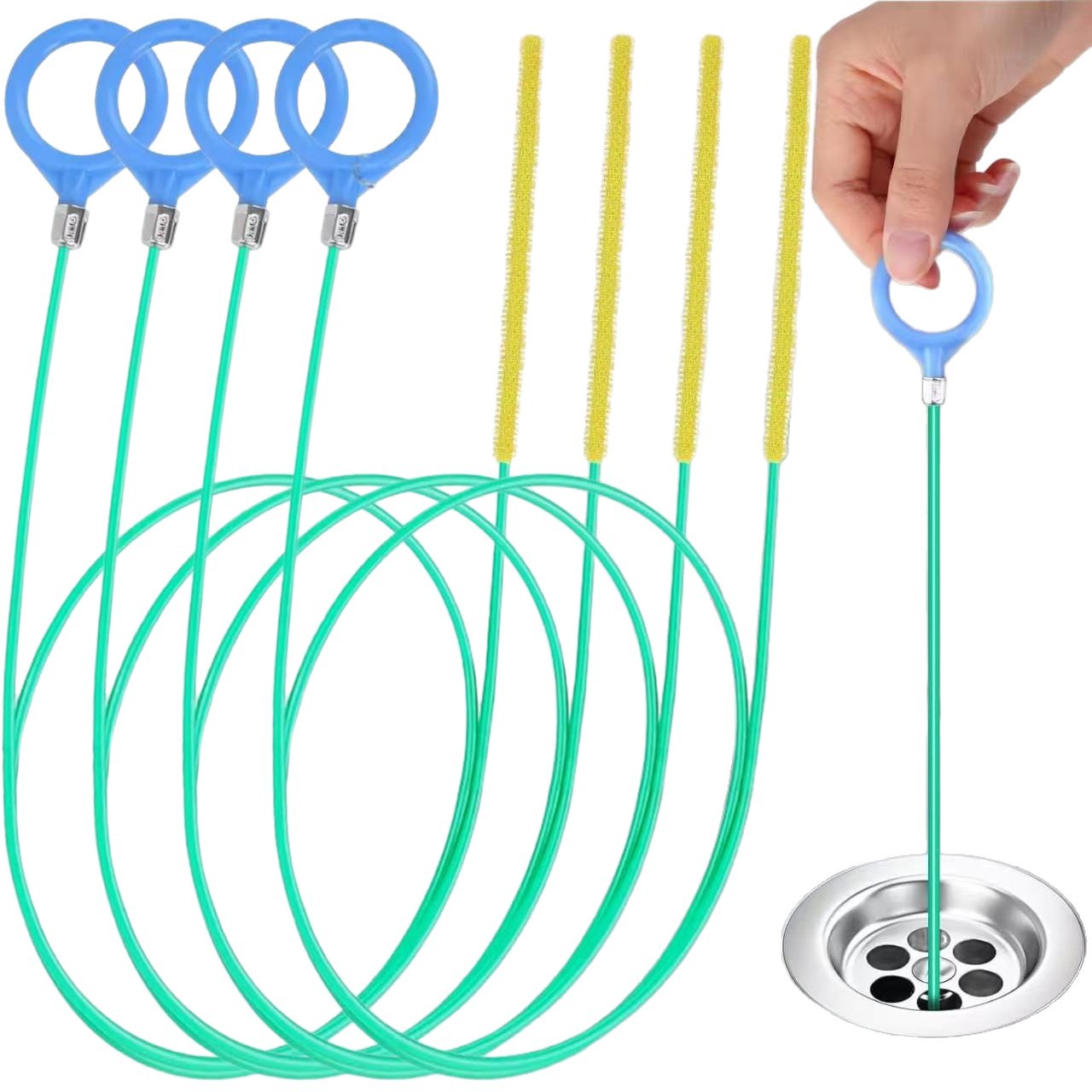 Sewer Unblocker, Bathroom Pipe Internal Hair Cleaning Hook, Floor Drain, Bathroom Kitchen Sink Unblocker