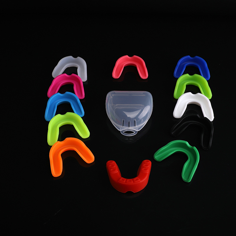 Factory Self-Produced Sanda Boxing Sports Shaping-Free Mouthguard Silicone Braces Wear-Resistant Adult Fighting Training Protective Gear
