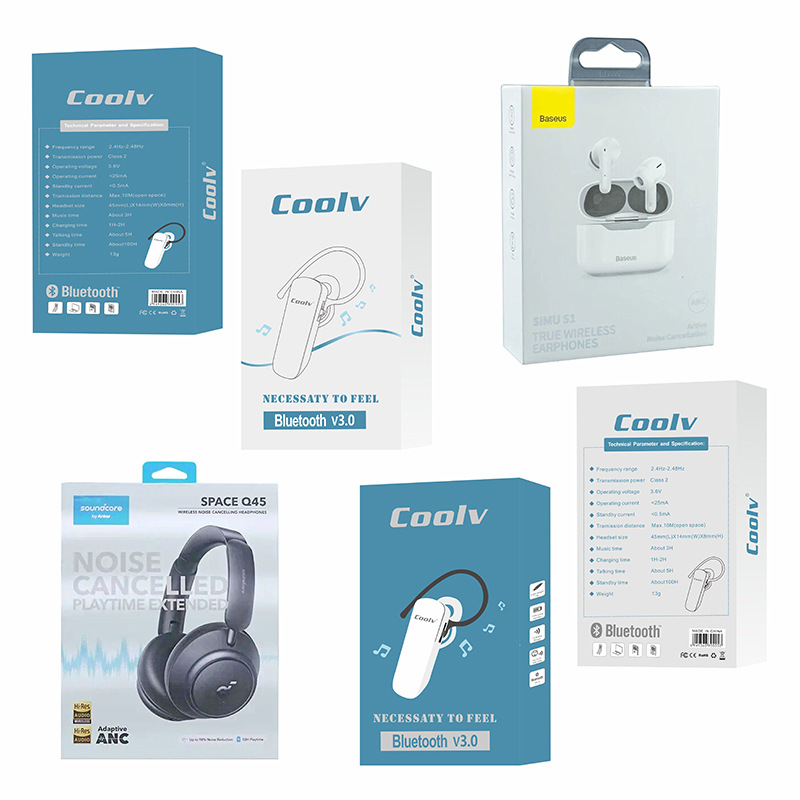 Wireless Headphone Packaging Digital Electronic Product Storage Box Headset Packaging Box Bluetooth Color Box Earphone