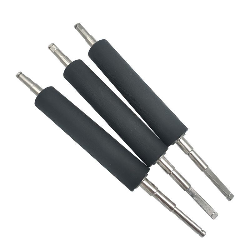 Surface single printer driven rubber roller roller active rubber wheel wholesale copier rubber roller rotating base