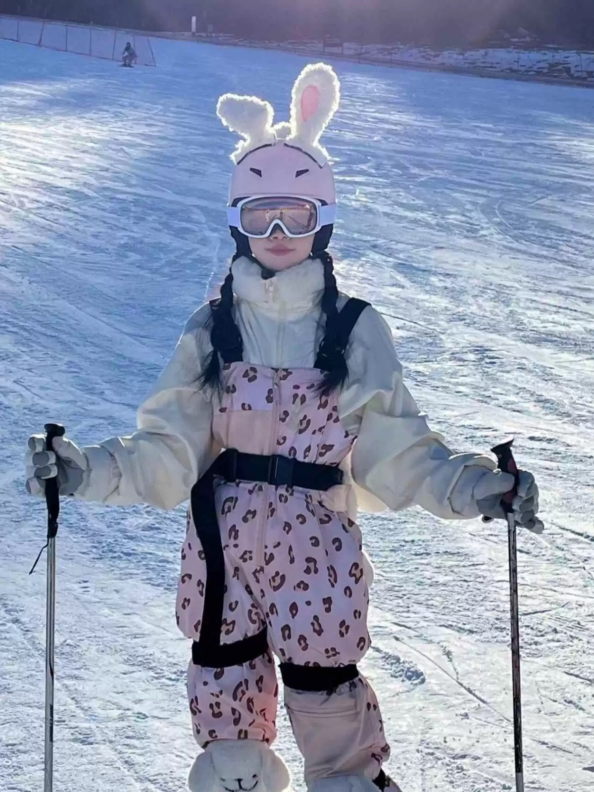 Ski Helmet Cute Decoration Outdoor Sports Helmet Bow Ears Sweet Girl Ornaments Cat Ear Helmet Hat