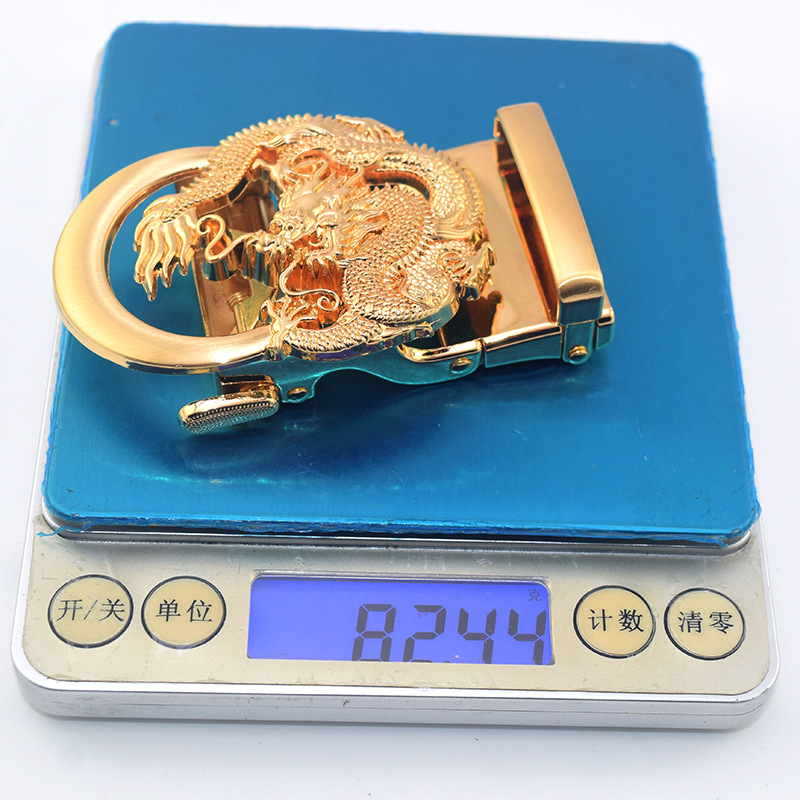 Network new high-grade dragon belt buckle head hollow animal head alloy automatic buckle in stock belt buckle head wholesale