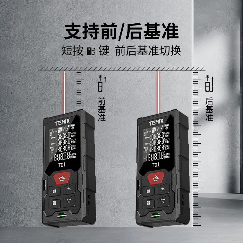 (Прямые продажи с завода) Высокоточный портативный инфракрасный лазерный дальномер для измерения помещений, цифровая линейка