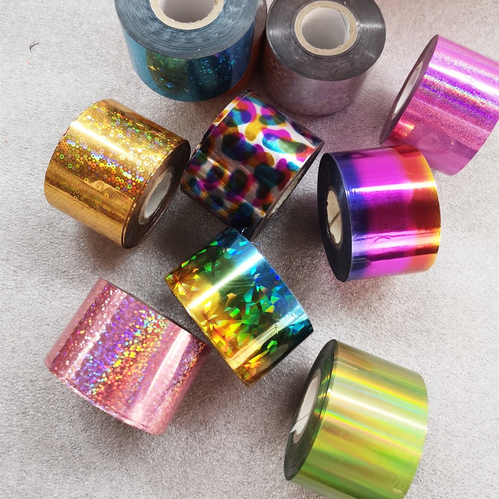 Can Be Cut at Will, Universal Colorful Laser Bronzing Nail Art Transfer Paper, Electrochemical Aluminum DIY Small Size Usage