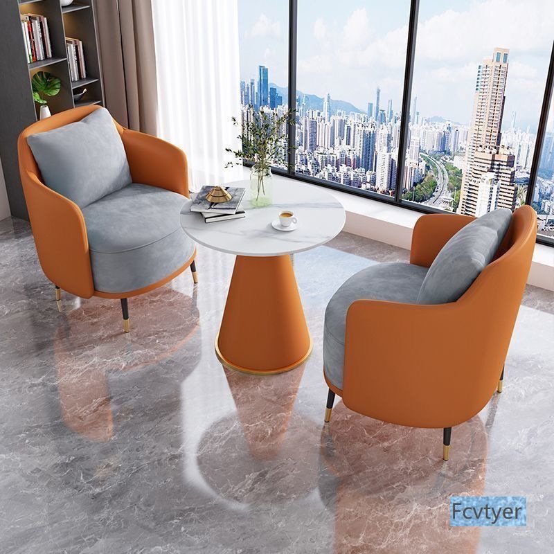 Miaola Light Luxury Reception Sofa Coffee Table Combination Light Luxury Hotel Lobby Business Negotiation Table and Chairs Leisure Hotel Rest