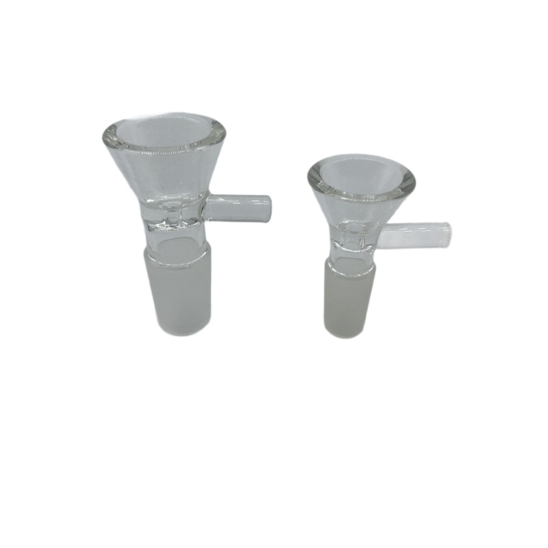 Foreign Trade Cross-Border Glass Accessories 14/18 High Borosilicate Stick Transparent Glass Small Funnel Mini 18.8mm Mouth
