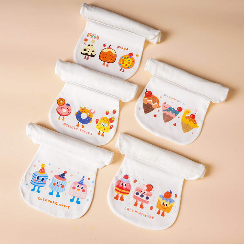 32*24cm Sweat-Absorbent Towel for Kidsren's Kindergarten Class a Cotton Gauze Sweat-Proof Towel Baby Pad Back Anti-Sweat Thickeneded Combed