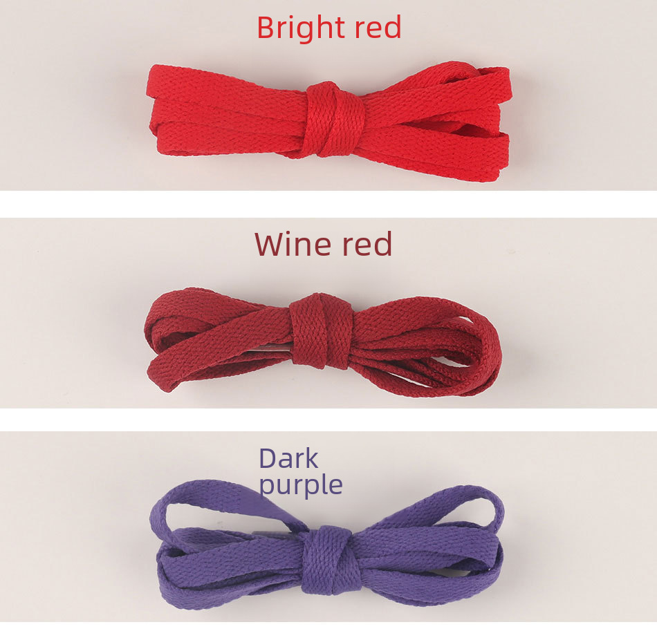 Wholesale Polyester-Cotton Shoelaces from Manufacturer, Colorful Flat Shoelaces for Women's Sports and Casual Shoes, Unisex Shoelaces