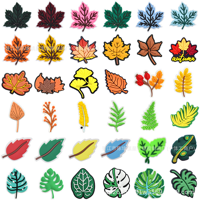 Thanksgiving Mobile Phone Case Decorative Patch Dispensing Pvc Pencil Case Dispensing DIY Mobile Phone Case Accessories Cartoon Leaf Shape