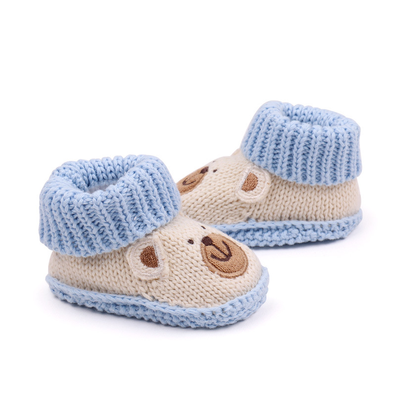 New Autumn and Winter Embroidered Stereo Cartoon Animal Doll Baby Non-Falling Warm Woolen Toddler Shoes Bmx3126