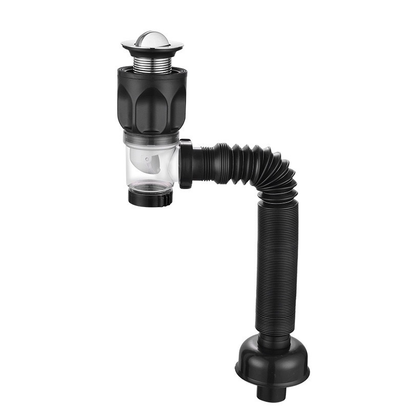 Xindi Sewer Pipe Anti-Odor Cover Value-For-Money Kitchen Telescopic Pull-Out Sewer Pipe under Sink Drain Artifact Stainless Steel