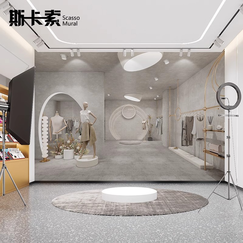 Online celebrity live studio background wall 3d stereo wallpaper women's clothing mural female anchor clothing store magnetic uv wallpaper