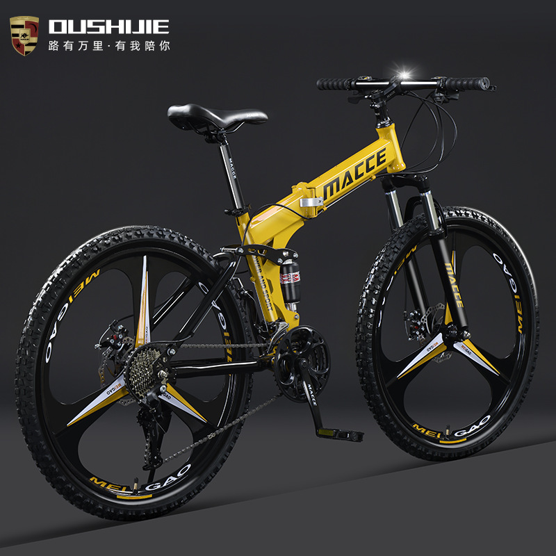 Mountain Bike Folding Bicycle Adult One-Wheel Dual Off-Road Transmission Male and Female Students 24inch 26inch Bicycle Wholesale