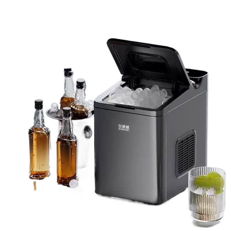 Ice Machine Small Milk Tea Shop Commercial 15kg Household Mini Dormitory All-In-One Ice Making Machine Free Shipping