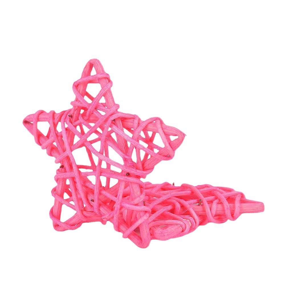 Nail-free 6cm rattan five-pointed star color star rattan ball Thailand lamp string accessories home ornaments