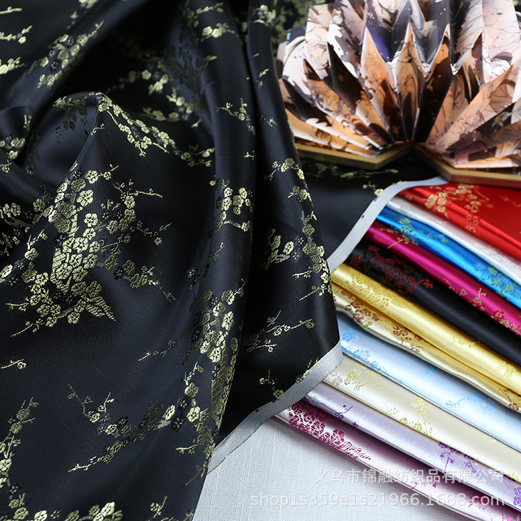 Plum Blossom Brocade Fabric Ancient Costume Han Dynasty Stage Performance Costume Chinese Style Decorative Jacquard Silks and Satins Fabric Wholesale