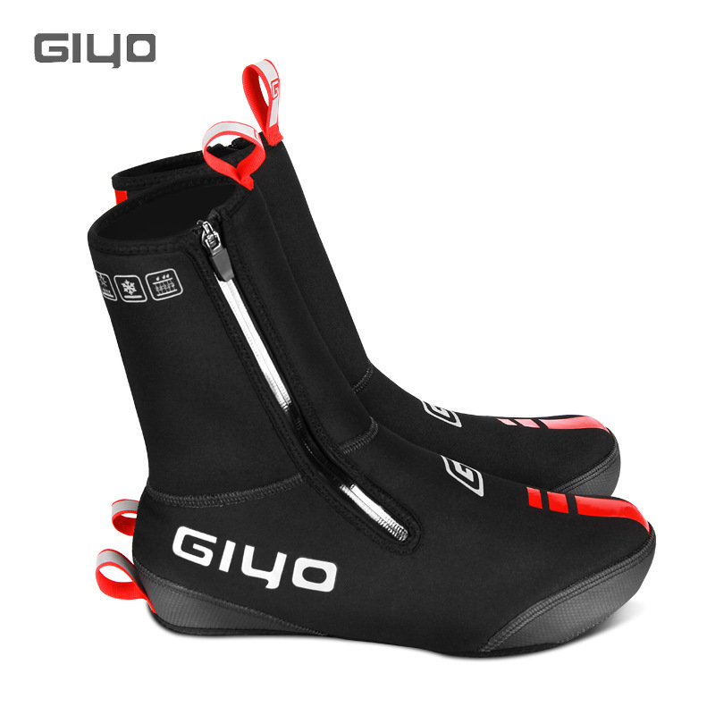 Giyo Mountain Road Bicycle Outdoor Cycling Shoe Covers Lock Shoe Covers Windproof Waterproof Fleece-Lined Warm and Thickeneded 02H