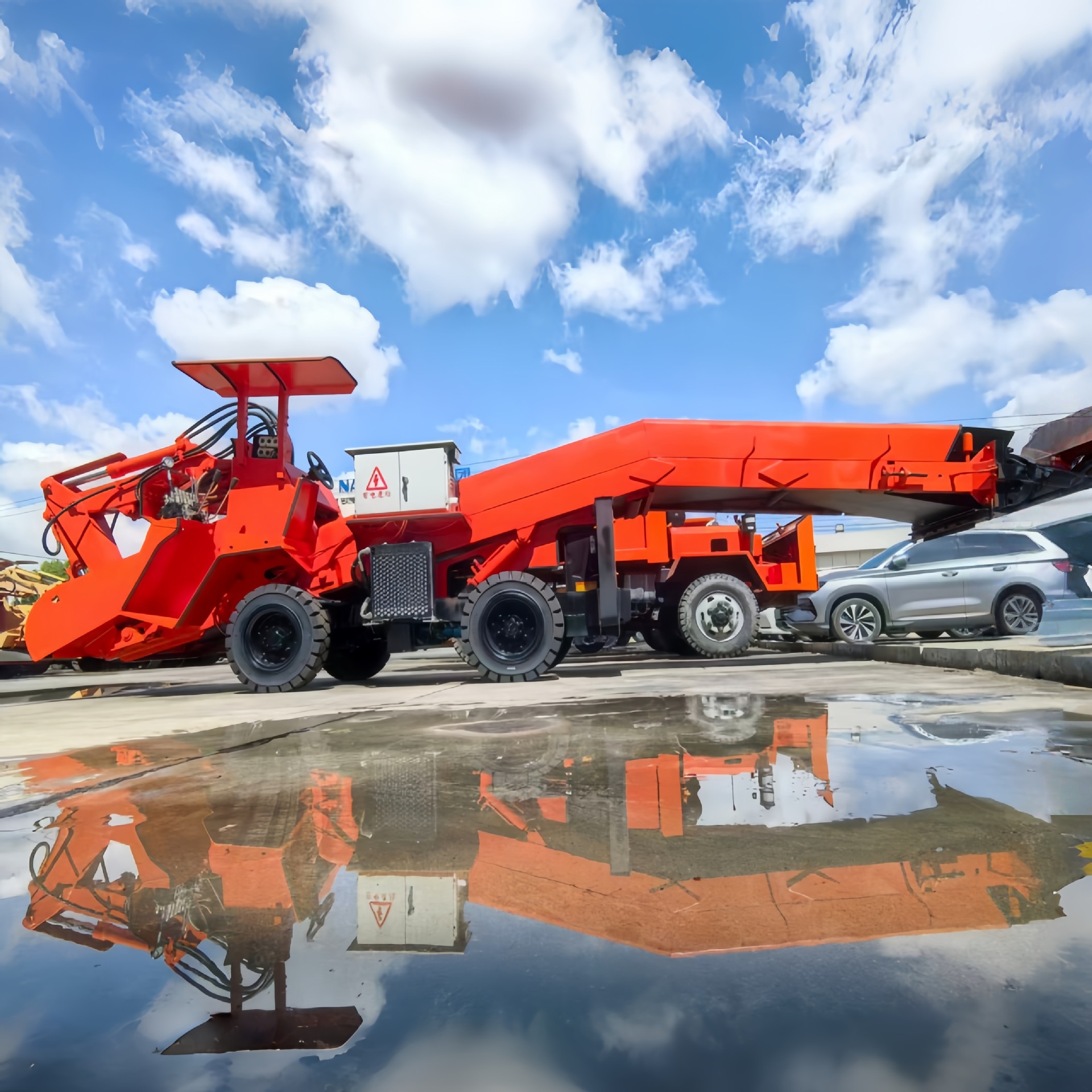 Mining Wheel Scraper Slag Machine, Coal Slag Conveying and Excavating Wheel Scraper, Explosion-Proof Wheel Scraper Slag Machine
