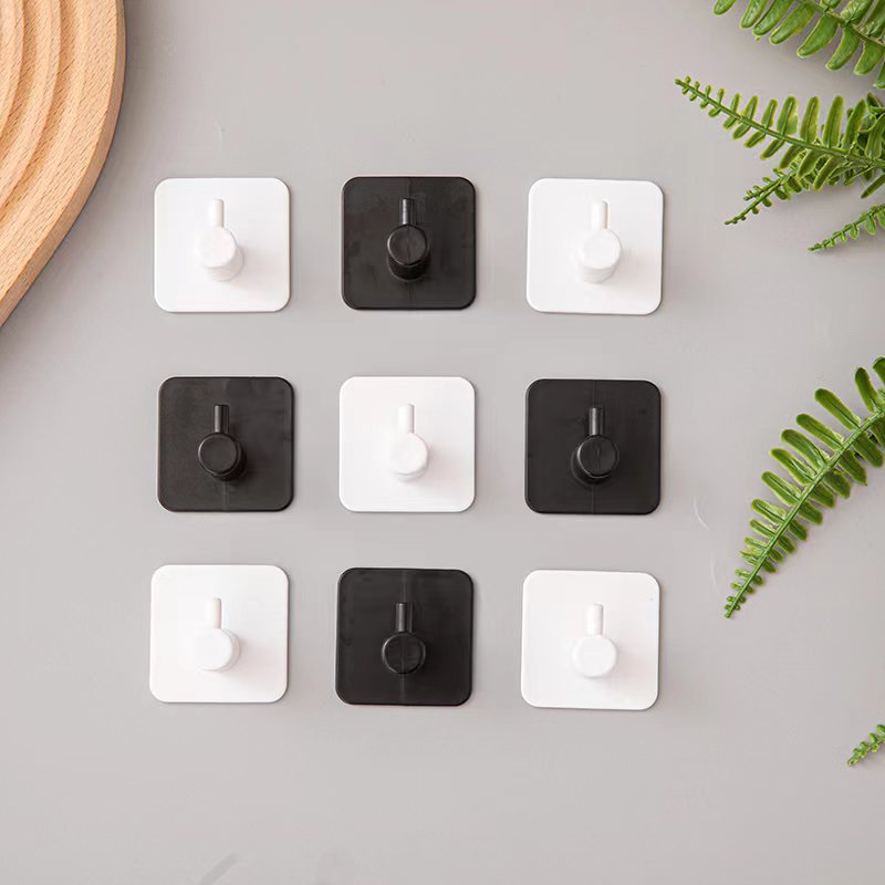 Пластиковый безотверстный акриловый крючок с сильным двусторонним клеем для ванной и кухни, одиночный крючок