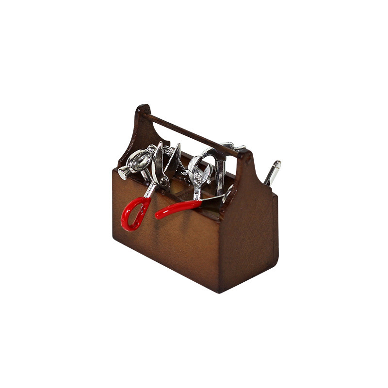 1:12 doll house model mini toolbox + tool suit simulation ornaments miniature toy