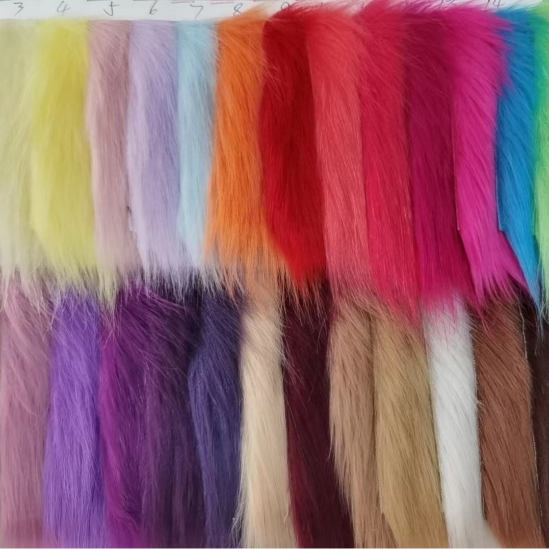 in stock 84 Color 40-60mm Long Wool High Faux Fox Fur Imitation Fur Clothing Hair Toys Long Wool Fabric