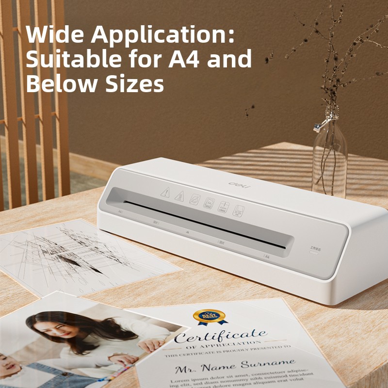 Deli Gq405 Plastic Sealing Machine, Small Household Laminating Machine, A4 Photo Paper Laminating Machine, Commercial Document and Photo Sealing Machine