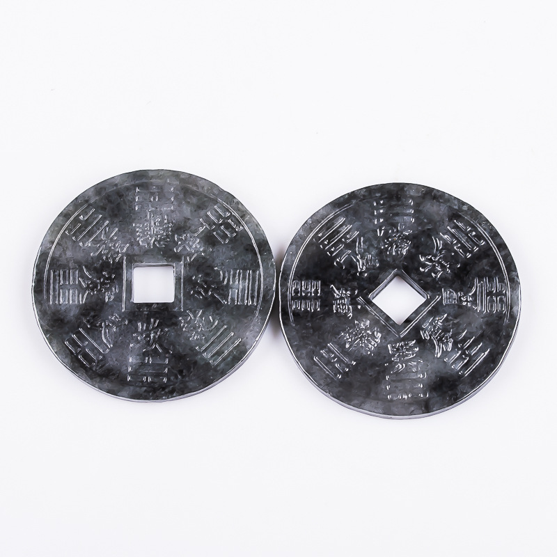 Pure natural jade jade mountain ghost spend money fidelity jade carving antique feng shui ink high ice through manufacturers safety protection