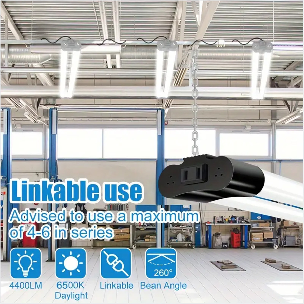 Светодиодная линейная лампа североамериканская люстра лампа для склада гаража двойная трубка лента американский кронштейн свет