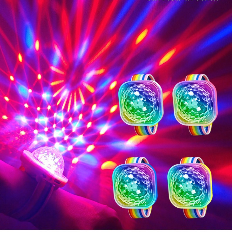 Wrist lights Smurf USB lights 5V rechargeable wearing lights car supplies car suction cup watch atmosphere lights