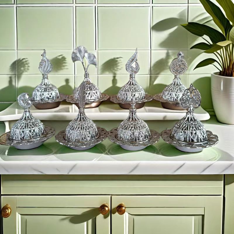 [Source Manufacturer] Cross-border Golden Hollow Middle East Arab Censer Metal Censer Tower Censer Sandalwood Censer