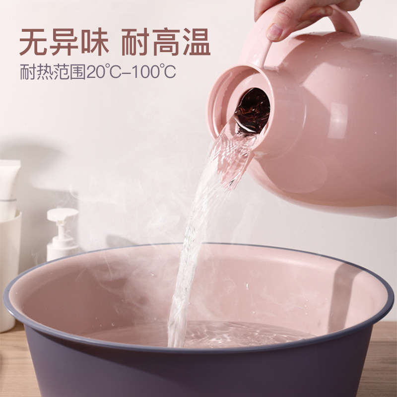 Plastic Washbasin Thickeneded Large Household Widened Washbasin Student Dormitory Foot Washing High Temperature Resistant Washbasin