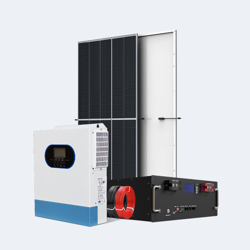 Customized Solar Photovoltaic Power Generation System Complete Set of 220V Off-Grid Energy Storage and Reverse Control All-In-One Machine for Air Conditioning Power Supply