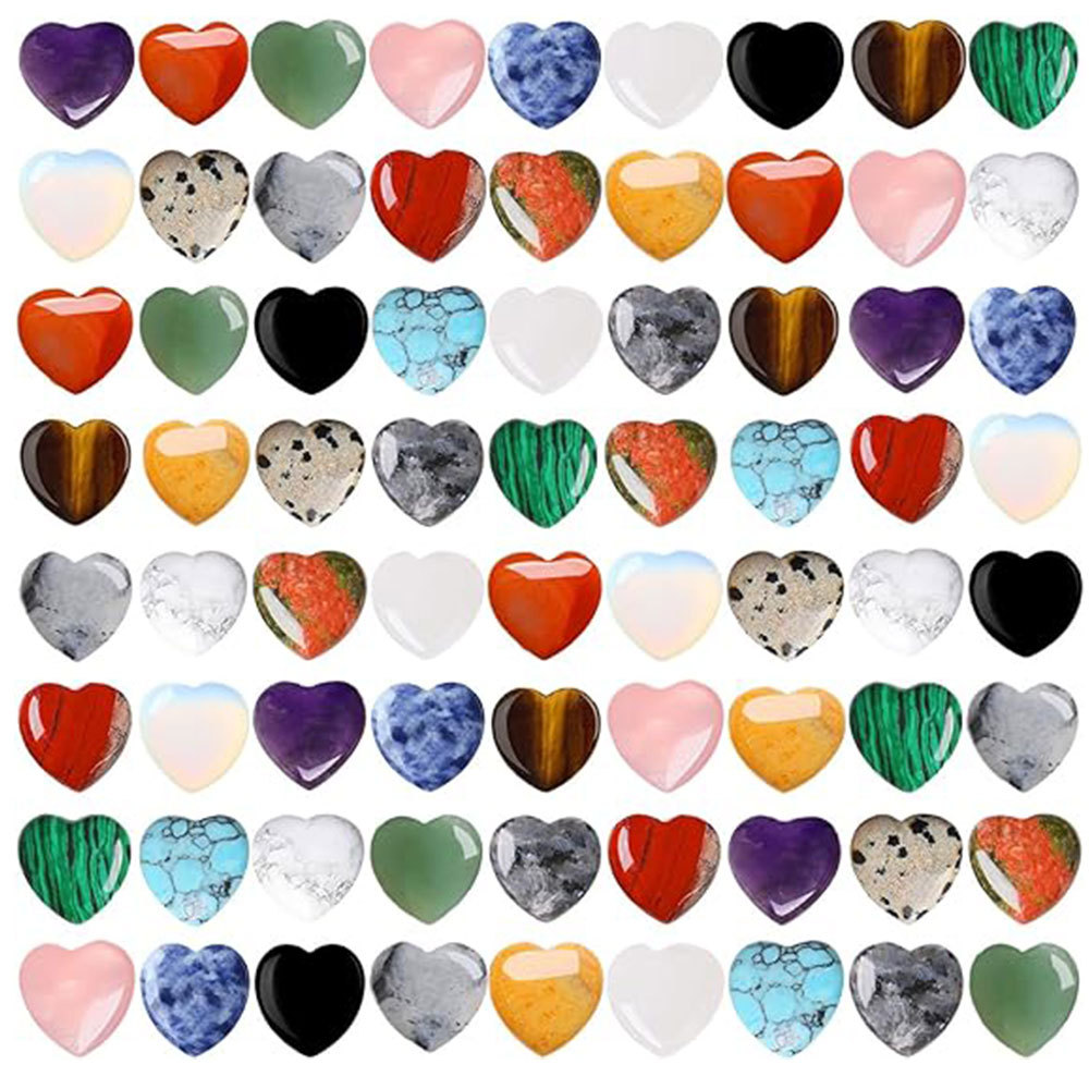 Cross-border Natural Crystal 20mm Love Stone Pendant Heart-shaped Peach Heart Gem Crafts Non-porous Peach Heart Wholesale