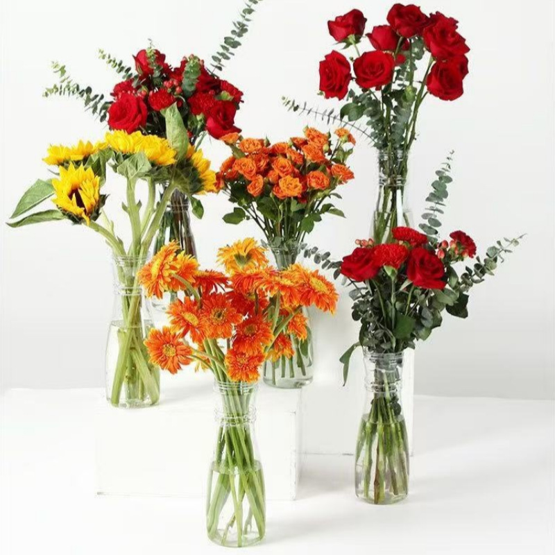 Кросс-бордерная оптовая пластиковая ваза домашнее настольное украшение подоконник декоративный контейнер для цветочной композиции прозрачная ваза противоударная и долговечная