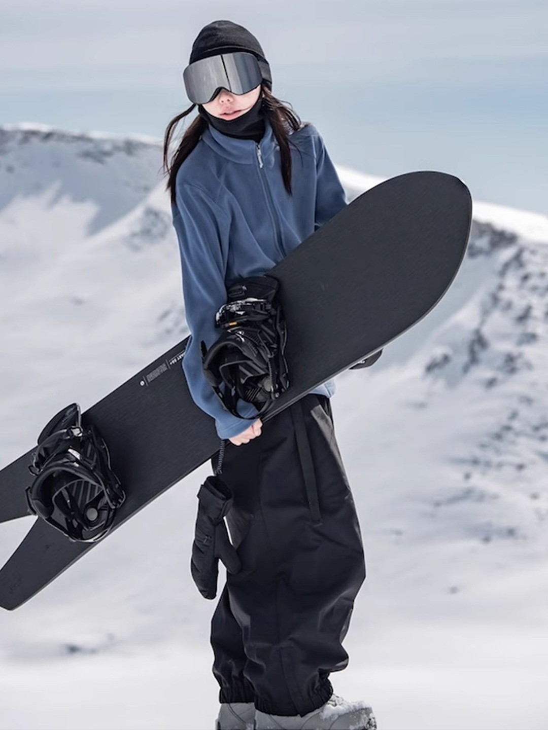 Harbin Women's Snowboarding Pants Waterproof Loose Windproof Fleece Warm Pants Loose Men's Outdoor Softshell Pants