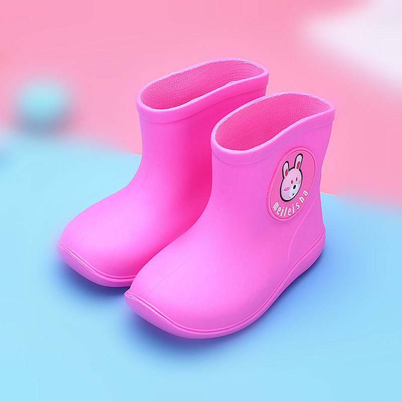 Children's Cartoon Rain Boots, Children's Water Shoes, Non-Slip Fashionable Rubber Shoes, Boys and Girls, Baby Waterproof Rain Boots, Winter Wholesale