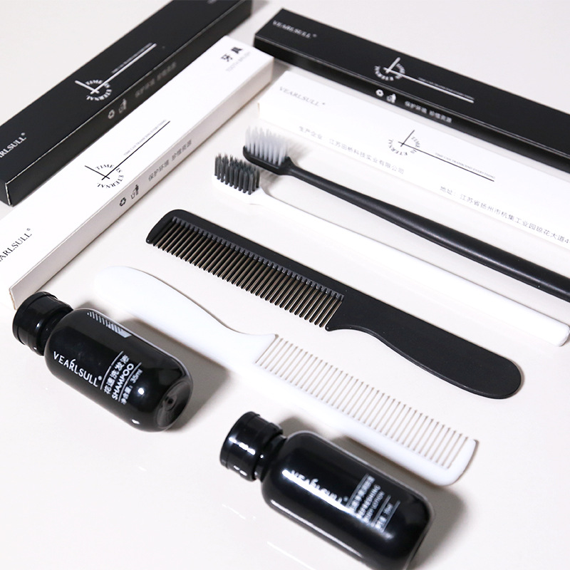 Hotel toiletries soft film suit toothbrush straw soft hair sewing kit card box dental hotel disposable toothbrush