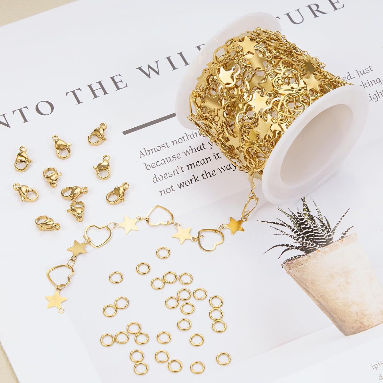 Stainless Steel Handmade Chain Iron Bamboo Link Chain 3:1