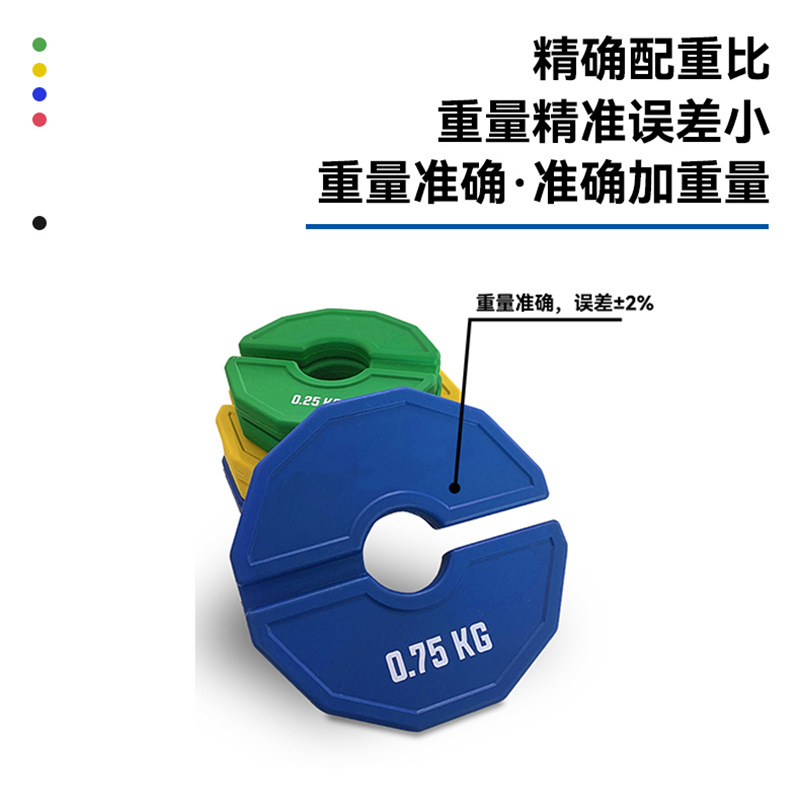 Rubber barbell plate portable opening weight plate 35mm aperture dumbbell weight plate weight plate wholesale