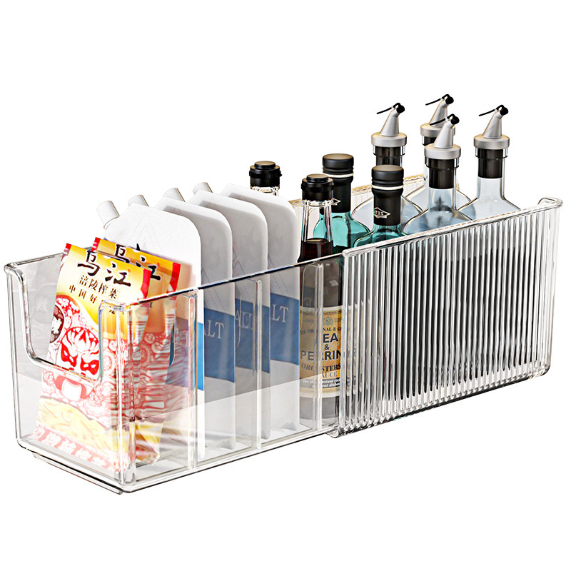 Seasoning Storage Box Retractable Cabinet Bottle Jar Material Bag Organizer Kitchen Compartment Bag Seasoning Storage Rack
