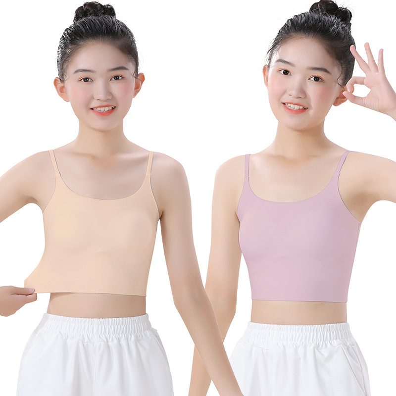 Girls' Underwear Early Development Senior high school Students Adolescent Girls Bra Big Children Traceless Sling Small Vest