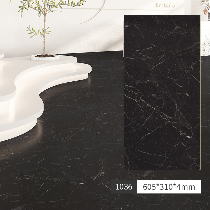 Spc Stone Plastic Lock Wood Floor Pure Color Cream Wabi-Sabi Style Household Micro-Cement Pvc Stone Crystal Snap-On Floor