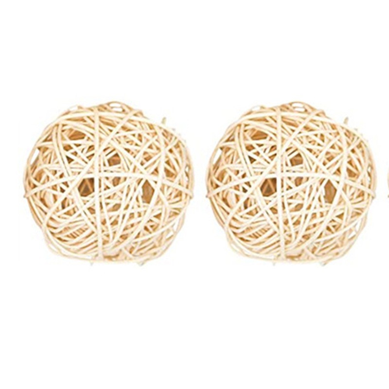 Pet supplies Totoro hamster rabbit parrot bite molar natural color rattan ball handmade woven ball wholesale