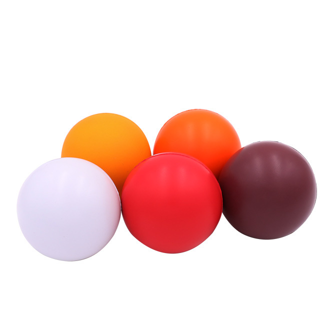 Factory Wholesale Kidsren's Sports Toy Pressure Ball Pu Foam Elastic Ball 6.3cm Foam Vent Toy Ball