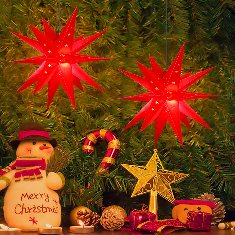 Cross-Border Christmas Lights 18-Pointed Star Party Lights Outdoor Colorful Explosion Star Christmas Tree Hotel Bar Decoration