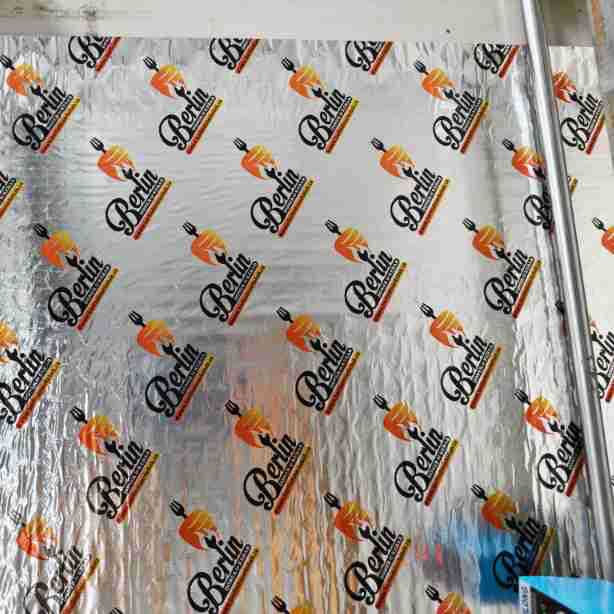 Honeycomb Aluminum Foil Paper Customized Food Paper Single Sheet/Roll Insulation Oil-Proof Safe Takeout Heat Insulation Packaging High Temperature Resistant