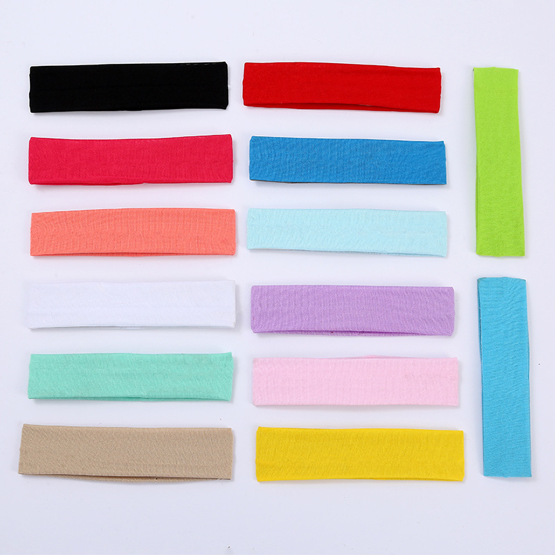 Cross-border Candy Color Hair Band Solid Color Elastic Sports Hair Band Hair Band Fitness Yoga Antiperspirant Headband Hair Accessories